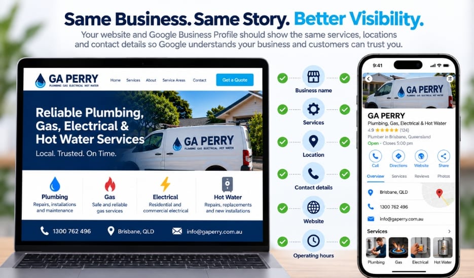 Google Business Profile optimisation aligned with website SEO