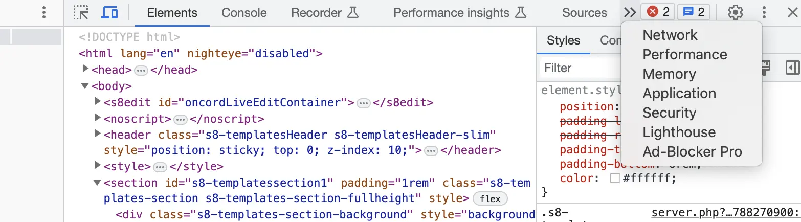 chrome lighthouse tools